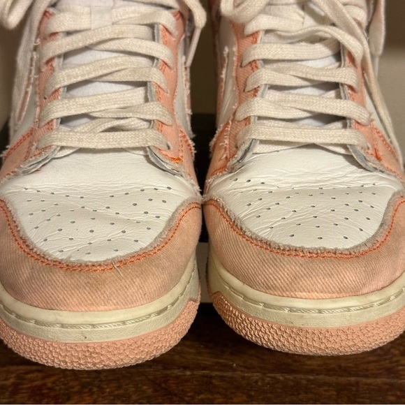 NIKE Women's Dunk High 1985 Hi Top Sneakers Arctic Orange White Basketball Shoes - Picture 11 of 14